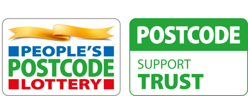 People's Postcode Lottery logo and Postcode Support Trust logo